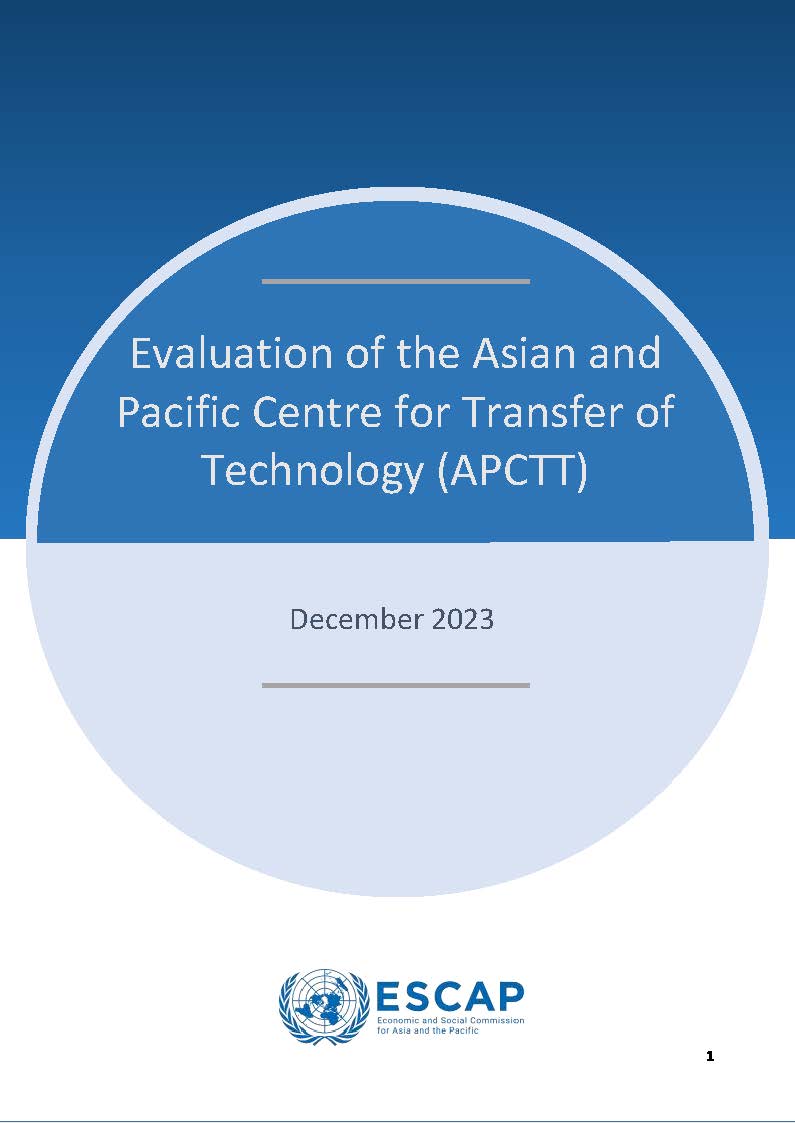 Evaluation Of The Asian And Pacific Centre For Transfer Of Technology ...